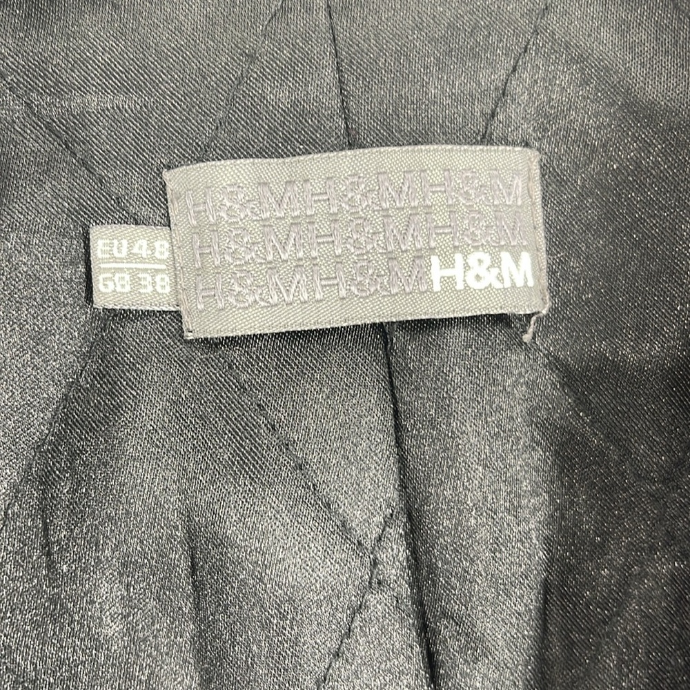 H&M brown corduroy three button long coat pockets men’s 38 medium collar jacket - Picture 11 of 14